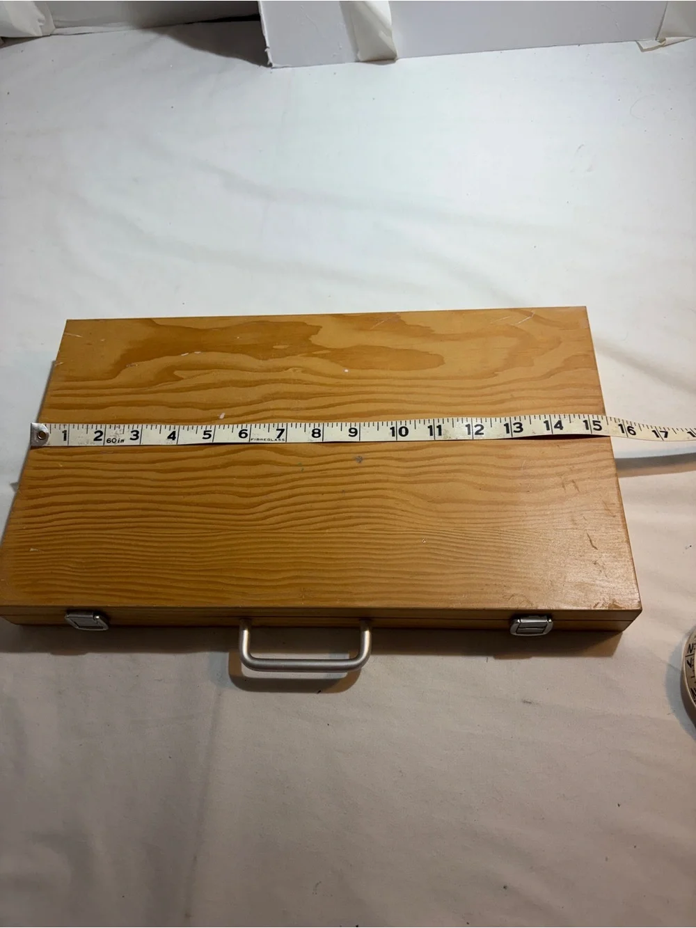 Wooden Portable Art Supply Storage Case with Multicolor Paints and oil pastels